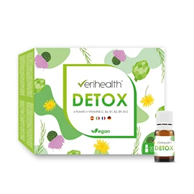 Imagen de VERIHEALTH Detox 20 Viales Contiene Alcachofa y Cola de Caballo Ayuda en Retención Líquido Depuración del Organismo, 1