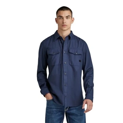 Imagen de G STAR RAW Camisa Marine Slim para Hombre, Azul (Sartho Blue Gd D20165 D454 B597), M