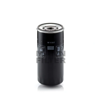 Imagen de MANN FILTER W 1170/7 Filtro de aceite M 30 X 2 con válvula bloqueo retorno enroscable IVECO: Stralis, EuroCargo I III, Trakker
