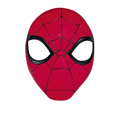 Imagen de Rubies máscara Spiderman Shallow para niños y niñas, Oficial de las películas Spiderman, hecha en plástico con ajuste velcro, ideal halloween, navidad, carnaval cumpleaños.