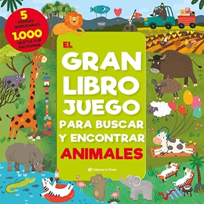 Imagen de El gran libro juego para buscar y encontrar animales: 1000 objetos 5 enormes páginas desplegables: 2 (Libros juegos)