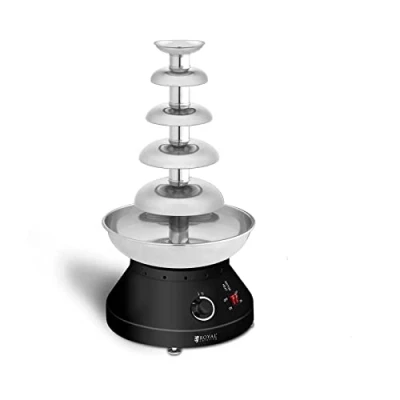 Imagen de Royal Catering Fuente de Chocolate eléctrica Cascada Fodue RCCF 210 (250 W, 5 Niveles, 30 110 C, 4 L Capacidad, 10 12 h Ciclo trabajo)