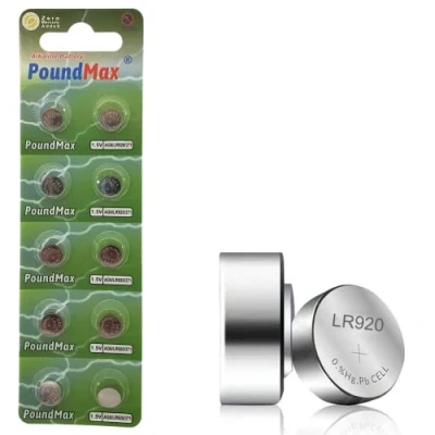 Imagen de 10x AG6 (LR69, LR920 / LR921, 371) 1,5V PoundMax Pilas alcalinas de botón 1x Paquete 10