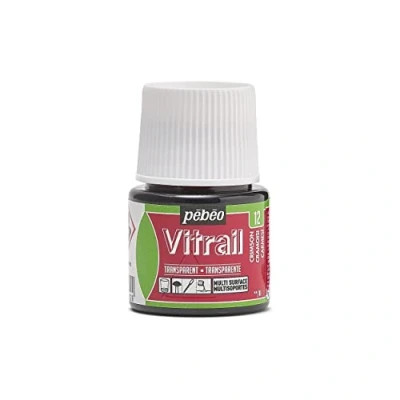 Imagen de Pebeo Vitrail Vidriera (Cristal, Efecto Pintura para Telas claras (45 ml), Color Rojo, Rojo