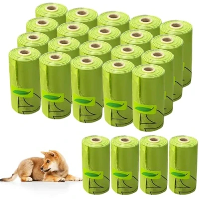 Imagen de Eckerdromk Bolsas Caca Perro 24 Rollos 360 Bolsa, para Excrementos de Perros, Biodegradables Bolsas, Extra Grueso, Fuerte y a Prueba Fugas (Verde)
