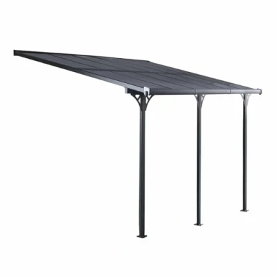 Imagen de Gardiun Pérgola de Pared para Jardín Elliot 15 m² 495x300x225/270 cm Aluminio y Policarbonato