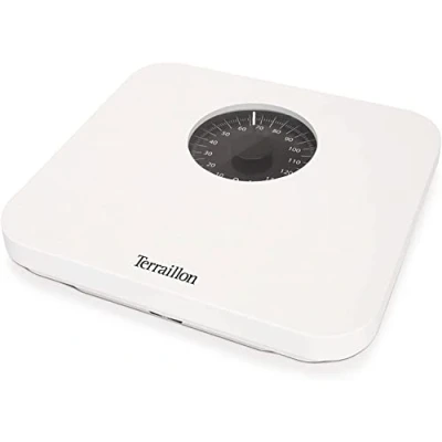 Imagen de TERRAILLON Báscula de baño mecánica Pantalla grande, 150kg máx Modelo &#039;Nautic&#039;, Blanca