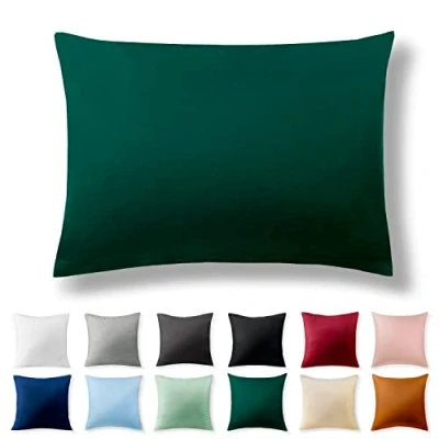 Imagen de Alreya Funda de Almohada Renforcé 100% Algodón 40 x 60 cm Verde Bosque Hipoalergénica con Cremallera YKK