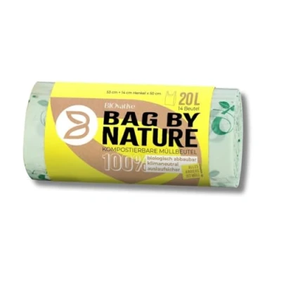 Imagen de bolsas compostables para residuos orgánicos 20L con asa 56 Fabricadas en Alemania, 100% y biodegradables también 6L, 10L, 30L