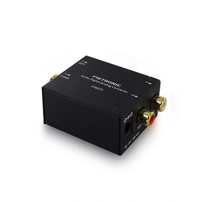 Imagen de Convertidor Digital A Analogico Metronic 370277 Optico Coaxial (rca) Toslink Spdif Audio Estereo Rca L/r