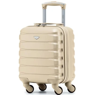 Imagen de Flight Knight Estuche Rigido De Abs Ligero 4 Ruedas Maletas Equipaje Mano Cabina Aprobado para Mas 100 Aerolineas, Incluido Easyjet Y Tamano Maximo Vueling Wizz Air 40x30x20cm