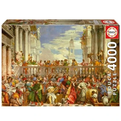 Imagen de Educa Las Bodas de Caná, Paolo Veronese Puzzle 4000 Piezas para Adultos. Medidas: 136 x 96 cm. Incluye Servicio Pieza perdida hasta agotar existencias. A Partir 14 años (19949)