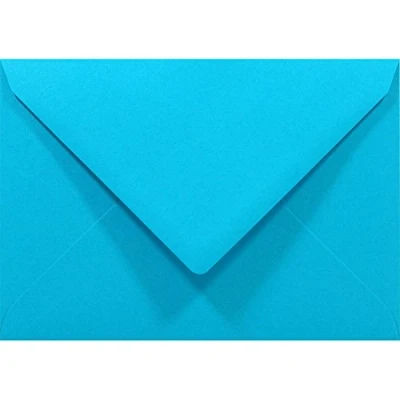 Imagen de Netuno 50x sobres de color azules DIN C6 114x162mm 80g Rainbow con solapa puntiaguda engomada sin ventana ideal para invitaciones tarjetas fotos cartas boda vales Navidad folletos oficina impresora