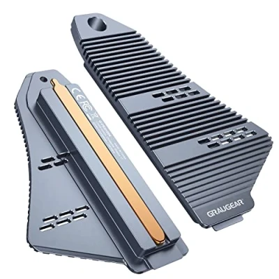 Imagen de GRAUGEAR, Kit de disipador calor tubo térmico, para ampliación almacenamiento PS5, SSD M.2 NVMe, longitud 22110,2280,2260,2242,2230, G PS5HS04