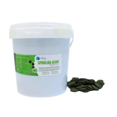 Imagen de Spirulina Algae Wafers 1000 ml, Discos de spirulina, alimento Vegetal para Peces Fondo a Base Algas y Comida Natural equilibrada e invertebrados herbívoros.