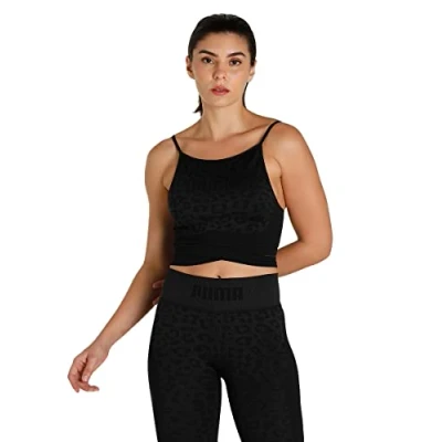 Imagen de Puma MID Impact Seamless Fashion BRA Sujetadores deportivos con sujeción media, Mujer, Talla: XS, Black