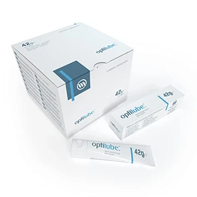 Imagen de Tubos OptiLube (x12): Gelatina Lubricante Estéril en de 5g, 42g, 82g y 113g, Solubles Agua con Tapa Fácil Usar (Tubo 42g Caja 12)