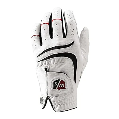 Imagen de Wilson WGJA00690L Guantes de Golf, Hombre, Blanco, L
