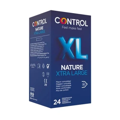 Imagen de Control Preservativos Nature XL. Caja Pack Ahorro 24 Condones Lubricados. Ajuste Perfecto para una Relación Segura.
