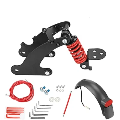 Imagen de Fututech Kit suspensión Trasera scooter eléctrico para Xiaomi M365 1S Essential Lite Amortiguador Guardabarros Luz Accesorios Patinetes Modificación (Rojo EL)