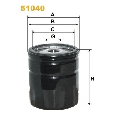 Imagen de Filtro de aceite WIX FILTERS 51040WIX