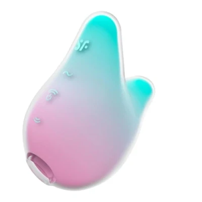Imagen de Satisfyer Mermaid Vibes 9,5 cm Estimulación del clítoris Vibrador de ondas presión 11 intensidades 12 programas vibración Resistente al agua (IPX7), color:mint