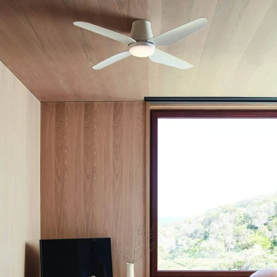 Imagen de LUCCI AIR Ventilador de techo Airfusion Aria CTC 4 aspas con modo verano/invierno Incluye luz LED y mando a distancia 122 cm diámetro (blanco)