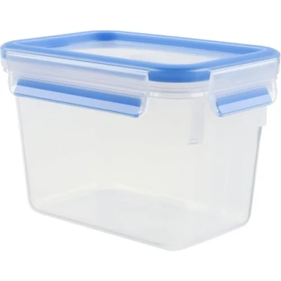 Imagen de Emsa Clip &amp; Close Conservador Hermético de Plástico Rectangular 1,1 L, Transparente y Azul