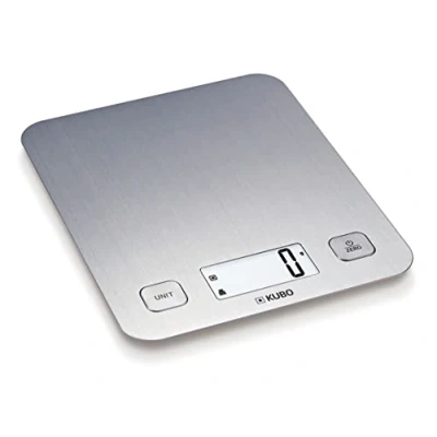 Imagen de Kubo Báscula de Cocina Digital, Pantalla LCD, Alta Precisión 5 kg, Batería Incluida, Gris