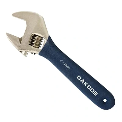 Imagen de DAKCOS 4&quot; Llave Inglesa Ajustable con Mango de Agarre Suave, Cr V 100mm