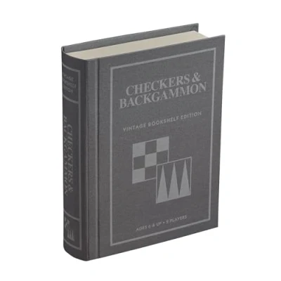Imagen de WS Game Company Edición de estantería vintage Checkers and Backgammon