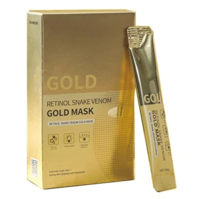 Imagen de Retinol Snake Venom Gold Mask, Peptide Face Golden Collagen Peel Off Facial Mask,Gold Anti Aging Mask for Deeply Cleans Moisturizing, Hydrating to Reduce Fine Lines &amp; Wrinkles