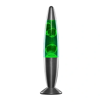 Imagen de InnovaGoods® Lampara de Lava, Lámpara Lava Relajante, Lamparas mesita noche, Funciona con una bombilla R39 25W, ideal para habitación, Salón, Sala estar. (Color Verde)