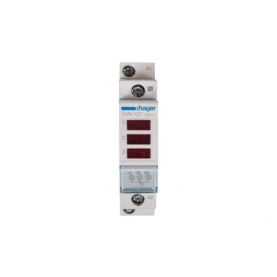 Imagen de Hager SVN127 Piloto triple 230v 0,9w rojo