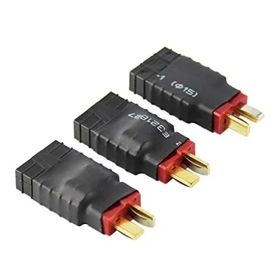 Imagen de YUNIQUE ESPANA 3 Piezas Macho Deans to Female Adaptador inalámbrico para Conector TRX Traxxas Cargador RC (Paquete de 3)