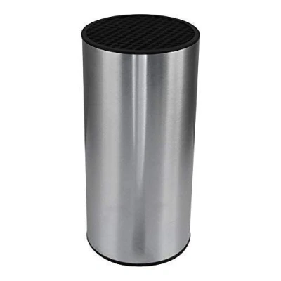 Imagen de Coninx Bloque Universal para Cuchillos Cilíndrico en Acero Inoxidable Taco de Soporte Cocina Hecho Caucho Termoplástico Utensilios