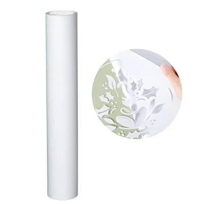 Imagen de Rollo de Vinilo Adhesivo Blanco Mate 30,5 x 305 cm Permanente para Herramientas Silhouette Cameo recortar y más Multicolor2 Autoadhesiva Manualidades, Letreros, Carteles, Siluetas
