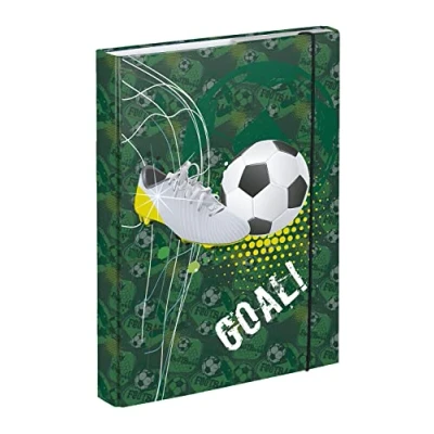 Imagen de Baagl carpeta para mochila escolar A5 niños con goma elástica y solapas interiores de cuaderno, caja colección (fútbol)