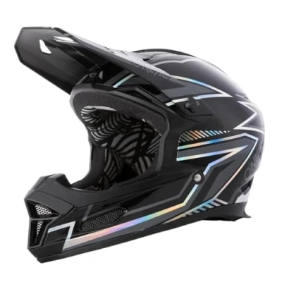 Imagen de O&#039;NEAL Casco de Bicicleta montaña MTB Downhill Aberturas ventilación para el Flujo Aire y refrigeración, Carcasa Exterior ABS Fury Rapid Adulto Negro Talla S