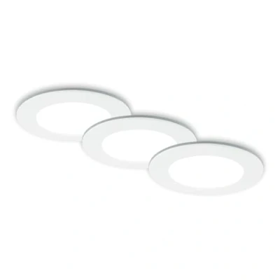 Imagen de BRILONER Juego de 3 focos LED empotrables en el techo, CCT, baño, baño IP44, blanco, 92x45 (DxH)