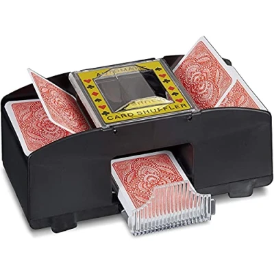 Imagen de ISDI Barajador de Cartas, Mezclador Cartas Máquina Mezcladora Tarjetas Automatico Poker Barajadora Juego Mesa