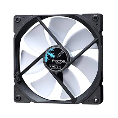 Imagen de Fractal Design Dynamic GP,14 Ventilador de computadora , Optimizado para una alta ventilación 140 mm 1000RPM FDB,Rodamientos Puntales con forma aerodinámica 12v Negro/Blanco (Single)