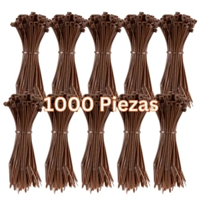 Imagen de Gocableties Bridas plastico marrones para cables 1,000 Piezas 200 mm x 4,8 Resistentes a los rayos
