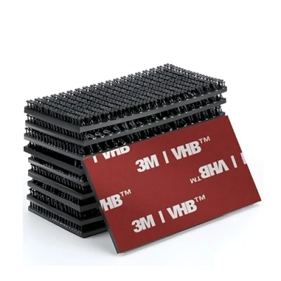 Imagen de Dpm Tapes Dual Lock SJ3870, 10 pegatinas de fijación para coche, Dashcam, Go Pro, soporte pago peaje, tamaño 25 mm x 50 mm, cierre a presión, color negro, producto altamente adhesivo