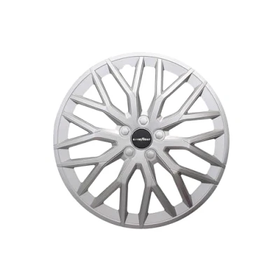 Imagen de Goodyear Juego de 4 Tapacubos 15 Modelo Baku Plata, Diseño Deportivo para Lucir Bien con el Exterior del Vehículo, Fabricación Robusta y Duradera