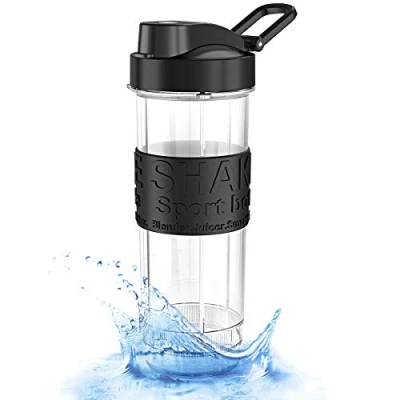 Imagen de ROVLAK Botella Batidora Smoothie 570ml Agua Deporte Reutilizable Water Bottle Gimnasio BPA Free Tritan Portable Blender para Gym Viaje Soporte Camping Bicicleta