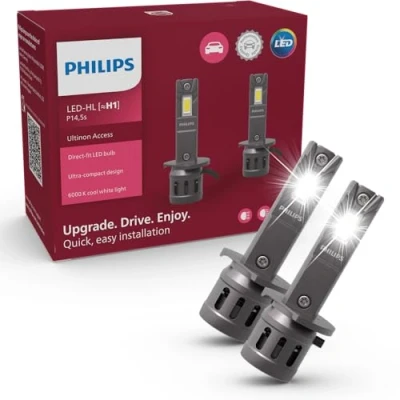 Imagen de Philips Ultinon Access LED lámpara para faros de coche (H1), ultra compact direct fit, +80%, 6.000K, set 2