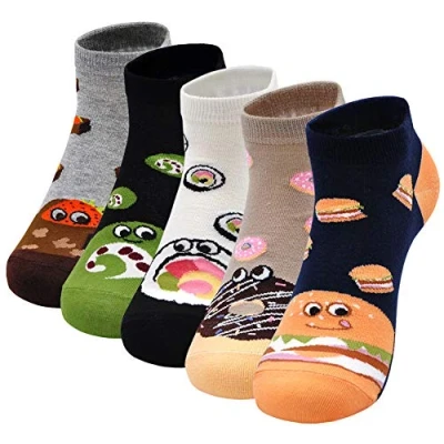 Imagen de Calcetines Divertidos Mujer Térmicos, de Algodón Animales Perros Originales, 5 Pares