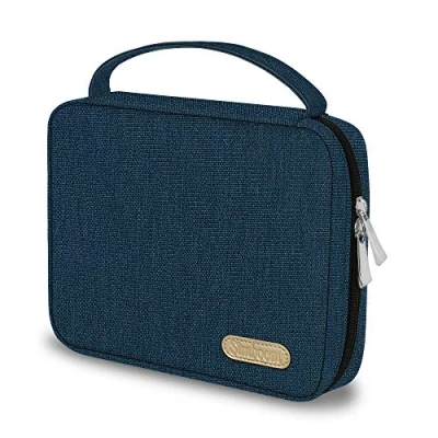 Imagen de SIMBOOM Bolsa de Organizador Correa Reloj, Expandible Reloj Resistente a Derrames Nylon Caja Almacenamiento para Banda Alfiler, Azul
