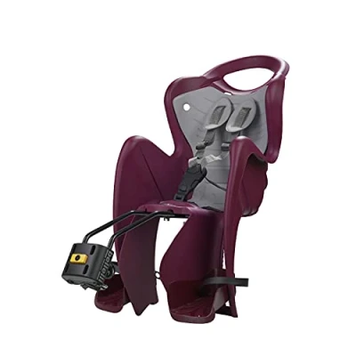 Imagen de Mr Fox 2021 Asiento Posterior Reclinable de bibicleta cojín y Respaldo Polipiel para niños hasta 22 kg, 3 a 8 años Se Fija al Cuadro Rojo